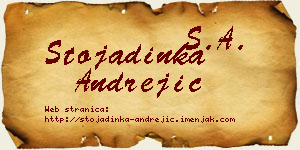 Stojadinka Andrejić vizit kartica